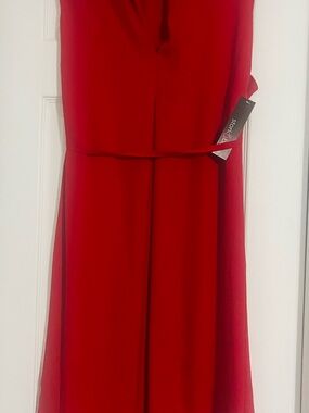 BNWT Stork & Babe Sleeveless Red Maternity Dress with Waist Tie